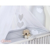 Beddengoedset voor Kinderbed 7 st met Klamboe - Harten Grijs