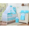 Beddengoedset voor Kinderbed 7 st met Klamboe - Harten Turkoois