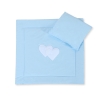 Beddengoedset voor Kinderwagen 2 st - Harten Blauw