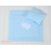 Beddengoedset voor Kinderwagen 2 st - Harten Blauw