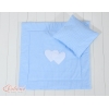Beddengoedset voor Kinderwagen 2 st - Harten Blauw Geruit