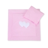 Beddengoedset voor Kinderwagen 2 st - Harten Roze