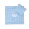 Beddengoedset voor Kinderwagen 2 stuks - Harten Blauw Bloemenweide Bloemen