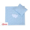 Beddengoedset voor Kinderwagen 2 stuks - Harten Blauw Bloemenweide Bloemen