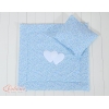 Beddengoedset voor Kinderwagen 2 stuks - Harten Blauw Bloemenweide Bloemen