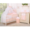 Beddengoedset voor Ledikant 7 st met Muskietennet met sluierstang -  Poederroze Little Prince Princess