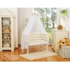 Bedkant Wieg met Matras en beddengoed -  Beige