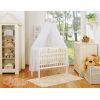 Bedkant Wieg met Matras en beddengoed -  Beige