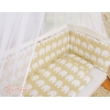 Bedkant Wieg met Matras en beddengoed -  Beige