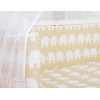 Bedkant Wieg met Matras en beddengoed -  Beige