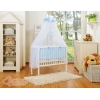 Bedkant Wieg met Matras en beddengoed -  Blauw