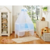 Bedkant Wieg met Matras en beddengoed -  Blauw