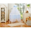 Bedkant Wieg met Matras en beddengoed -  Blauw