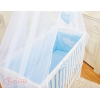 Bedkant Wieg met Matras en beddengoed -  Blauw