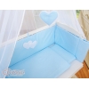 Bedkant Wieg met Matras en beddengoed -  Blauw