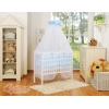 Bedkant Wieg met Matras en beddengoed -  Blauw