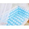 Bedkant Wieg met Matras en beddengoed -  Blauw