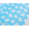 Bedkant Wieg met Matras en beddengoed -  Blauw Gelukkige Uilen