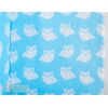 Bedkant Wieg met Matras en beddengoed -  Blauw Gelukkige Uilen