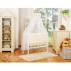 Bedkant Wieg met Matras en beddengoed -  Ivoor Little Prince Princess