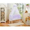 Bedkant Wieg met Matras en beddengoed -  Purper