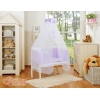 Bedkant Wieg met Matras en beddengoed -  Purper