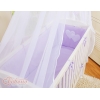 Bedkant Wieg met Matras en beddengoed -  Purper