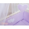 Bedkant Wieg met Matras en beddengoed -  Purper
