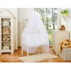 Bedkant Wieg met Matras en beddengoed -  Wit