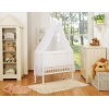 Bedkant Wieg met Matras en beddengoed -  Wit Little Prince Princess