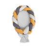 Bedomrander Babynest Gevlochten 2 in 1 Grijs Antraciet Honing Mosterd