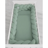 Bedomrander baby vlecht Pastelgroen