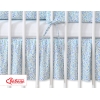 Bedrok Maskerende Ruche voor Babybed 140x70 cm - Harten Blauw Bloemenweide Bloemen
