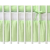 Bedrok Maskerende Ruche voor Babybed 140x70 cm - Harten Groen