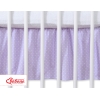 Bedrok Maskerende Ruche voor Babybed 140x70 cm - Harten Purper Polkaprikker