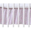 Bedrok Maskerende Ruche voor Babybed 140x70 cm - Harten Roze Bloemenweide Bloemen