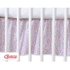 Bedrok Maskerende Ruche voor Babybed 140x70 cm - Harten Roze Bloemenweide Bloemen