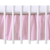 Bedrok Maskerende Ruche voor Babybed 140x70 cm - Harten Roze Polkaprikker