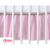 Bedrok Maskerende Ruche voor Babybed 140x70 cm - Harten Roze Polkaprikker
