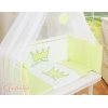 Bijzetbed baby met Matras en beddengoed -  Groen Little Prince Princess