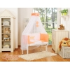 Bijzetbed baby met Matras en beddengoed -  Perzik Little Prince Princess