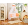 Bijzetbed baby met Matras en beddengoed -  Perzik Little Prince Princess