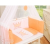 Bijzetbed baby met Matras en beddengoed -  Perzik Little Prince Princess
