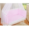 Bijzetbed baby met Matras en beddengoed -  Roze Zigzag