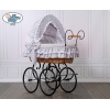Brocante Babywieg Rotan Grijs Victoria