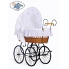 Brocante Babywieg Rotan Kribbe Wit Sisi