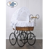 Brocante Babywieg Rotan Kribbe Wit Sisi