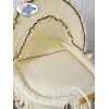 Brocante Babywiegje / Retro Rieten Babybed  Ivoor Emma