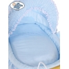 Brocante Rotan Wieg Blauw Victoria