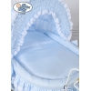 Brocante Rotan Wieg Blauw Victoria